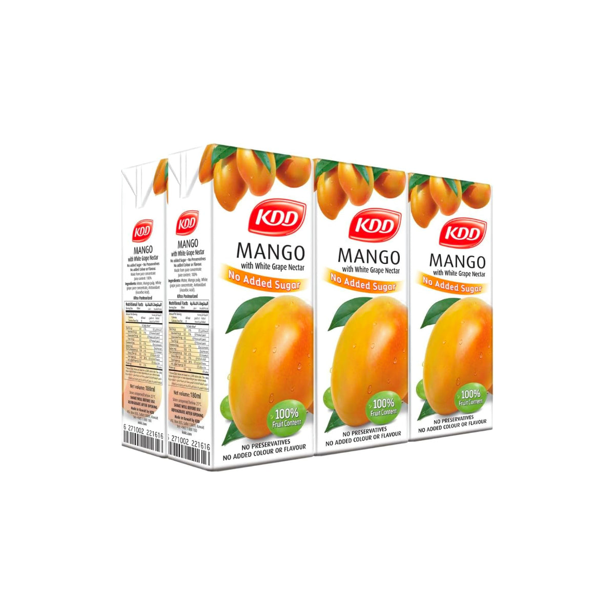 KDD Mango With White Grape Nectar Juice No Added Sugar 180ml 5+1 Free
