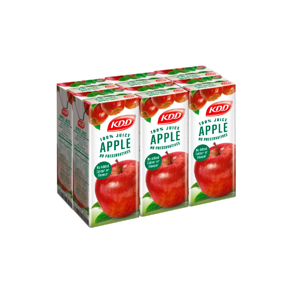 KDD 100% Natural Apple Juice 180ml 5+1 Free