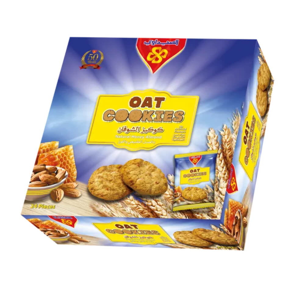 Al Seedawi Oat Cookies With Honey & Almond 24x9Gm