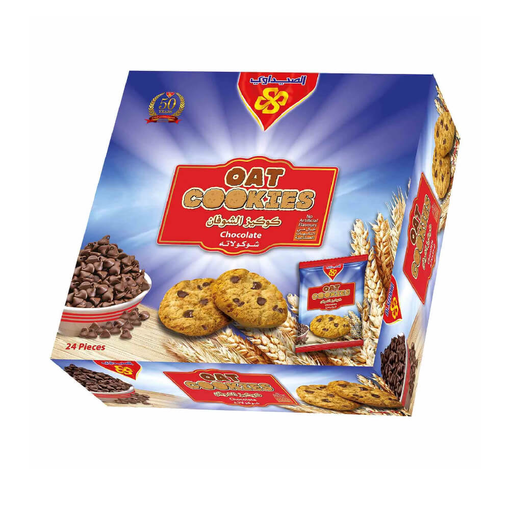 Al Seedawi Oat Cookies with Chocolate 24x9Gm