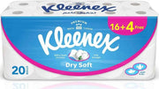 Kleenex Toilet Roll Dry Soft 200s 16+4 Free