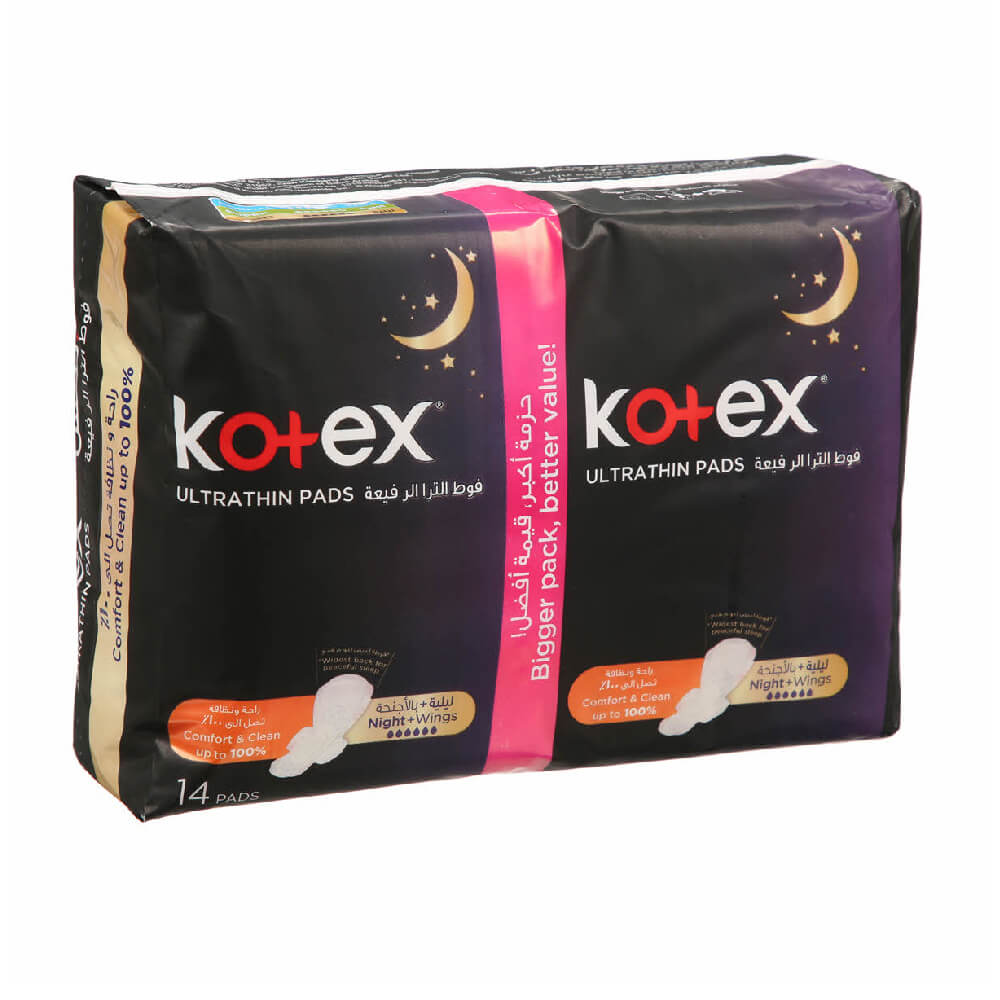 Kotex Ultra Vpk Night Time Wings 14's
