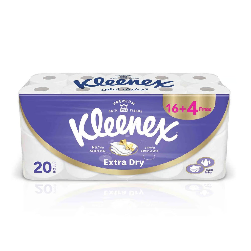 Kleenex Toilet Rolls Extra Dry 160s 16+4 Free