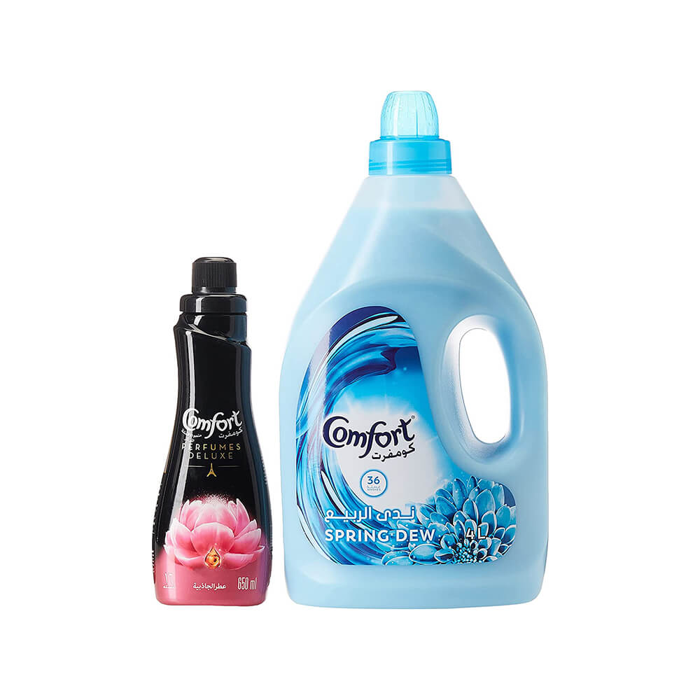 Comfort Fab Softener Spring Dew 4L+Comfort 650ml