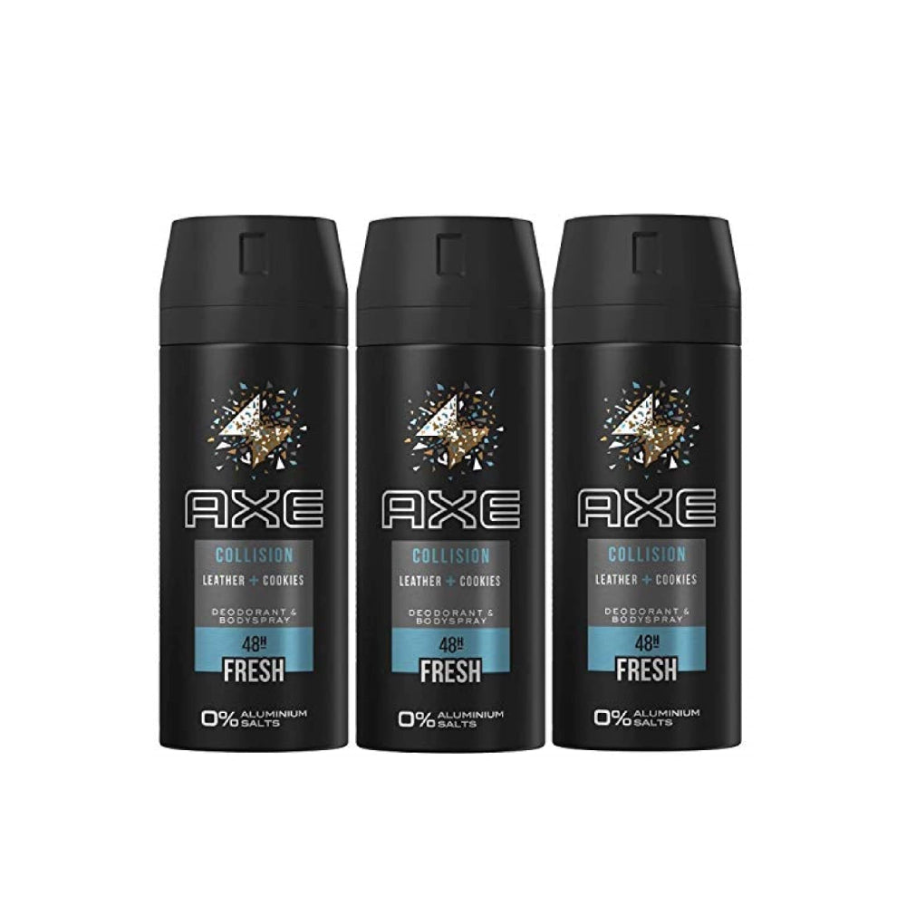 Axe Deo Bodyspray Leather & Cookies 150mlx3