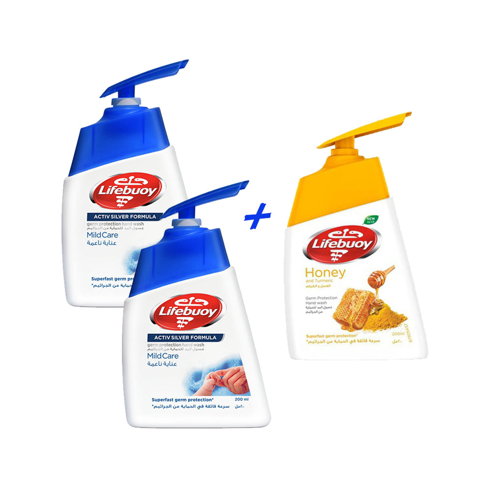 Lifebuoy H/Wash MC 2x200ml + 180ml H/Wash Honey