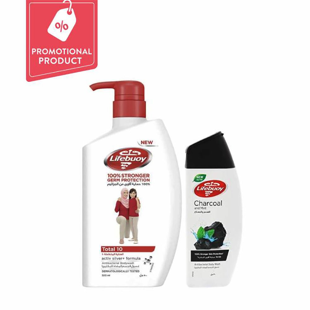 Lifebuoy S/Gel T10 500ml+S/Gel Charcoal 280ml