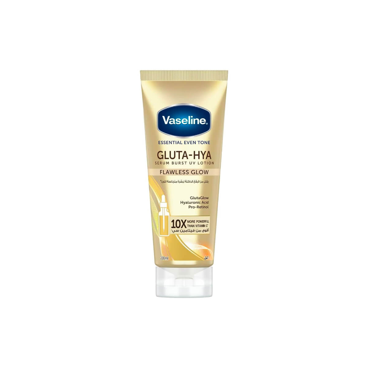 Vaseline Gluta Hya Flawless Glow Serum Burst UV Lotion 200ml