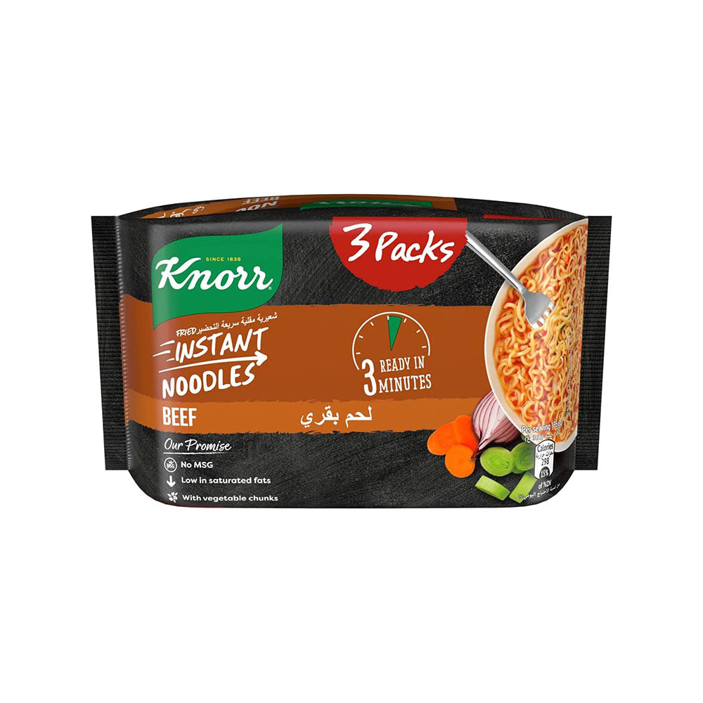 Knorr Beef & Vegetables Instant Noodles 66Gx3'S
