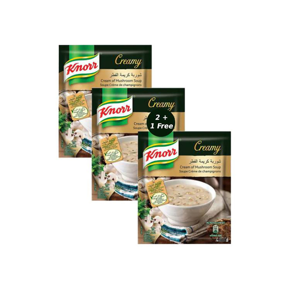 Knorr Soup CreamofMushroom 53Gx3's @2+1Free 33%Off