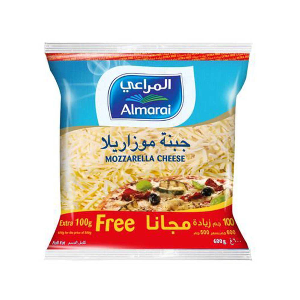 Almarai Mozzarella Cheese Shredded 500G+100G Free