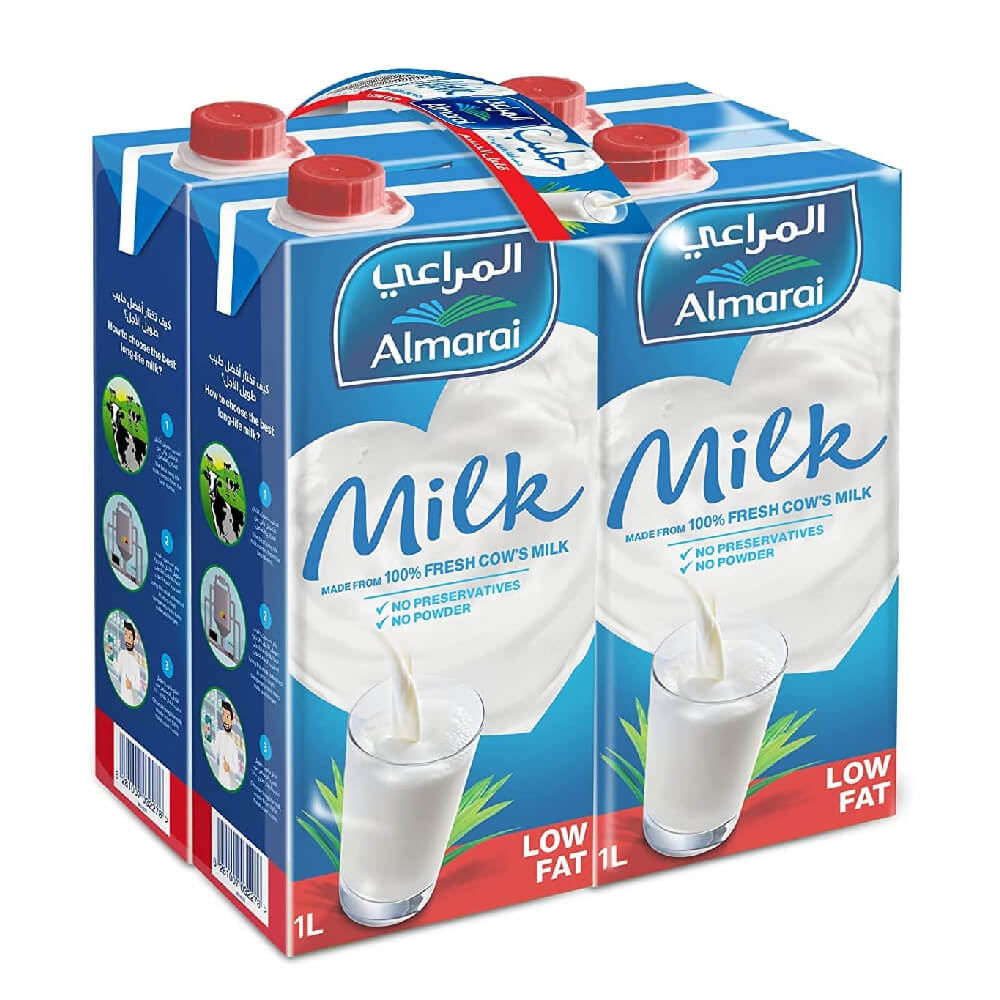 Almarai UHT Milk Low Fat Screwcap With Vitamin 4x1L