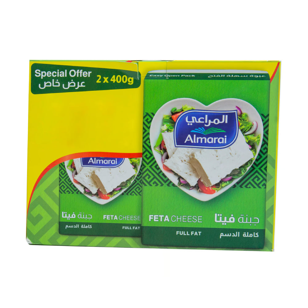 Almarai Feta Cheese Full Fat 2x400Gm