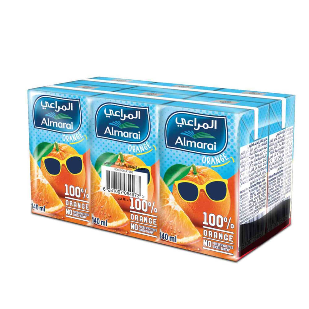 Almarai 100% Orange Juice 6x140Ml
