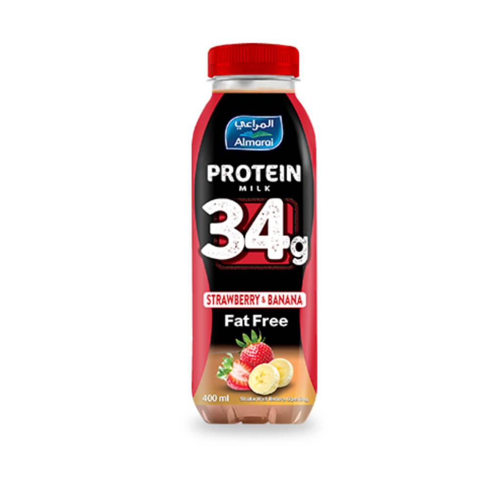 Almarai Strawberry Banana Flavoured Protein Milk 400ml