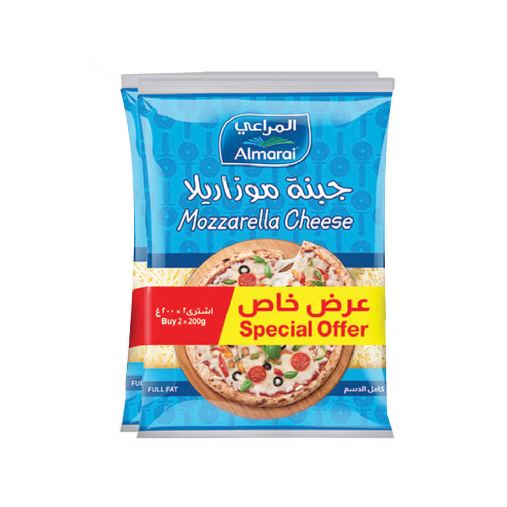 Almarai Shredded Mozzarella Cheese 2x180Gm