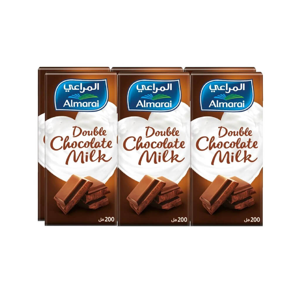 Almarai Double Chocolate Flavoured Milk 6x200ml