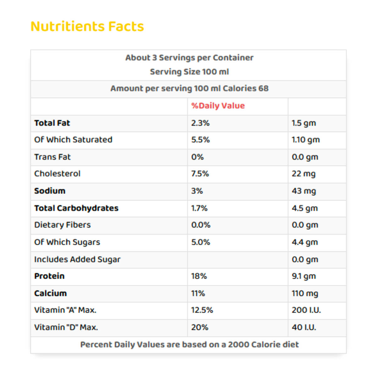 Nada Drinking Plain Greek Yoghurt 330ml