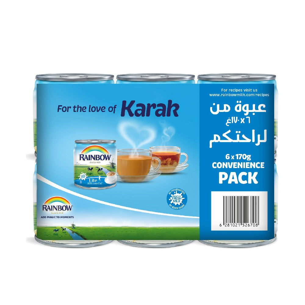 Rainbow Original Evaporated Milk Vitamin D 6x170gm