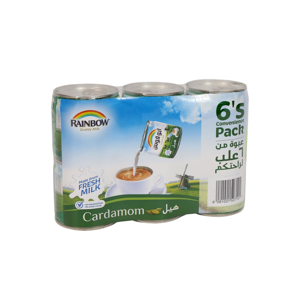 Rainbow Evaporated Milk Cardamom Vitamin D 170Gx6s