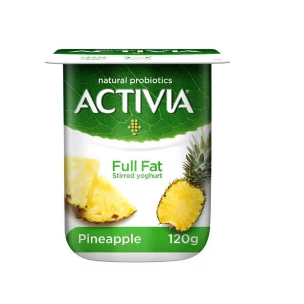Activia Pineapple Stirred Yoghurt Full Fat 120gm