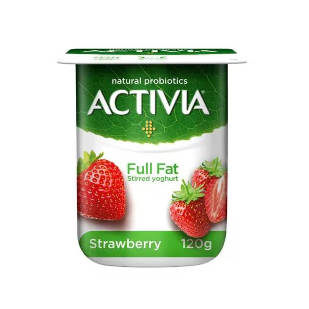 Activia Strawberry Stirred Yoghurt Full Fat 120gm