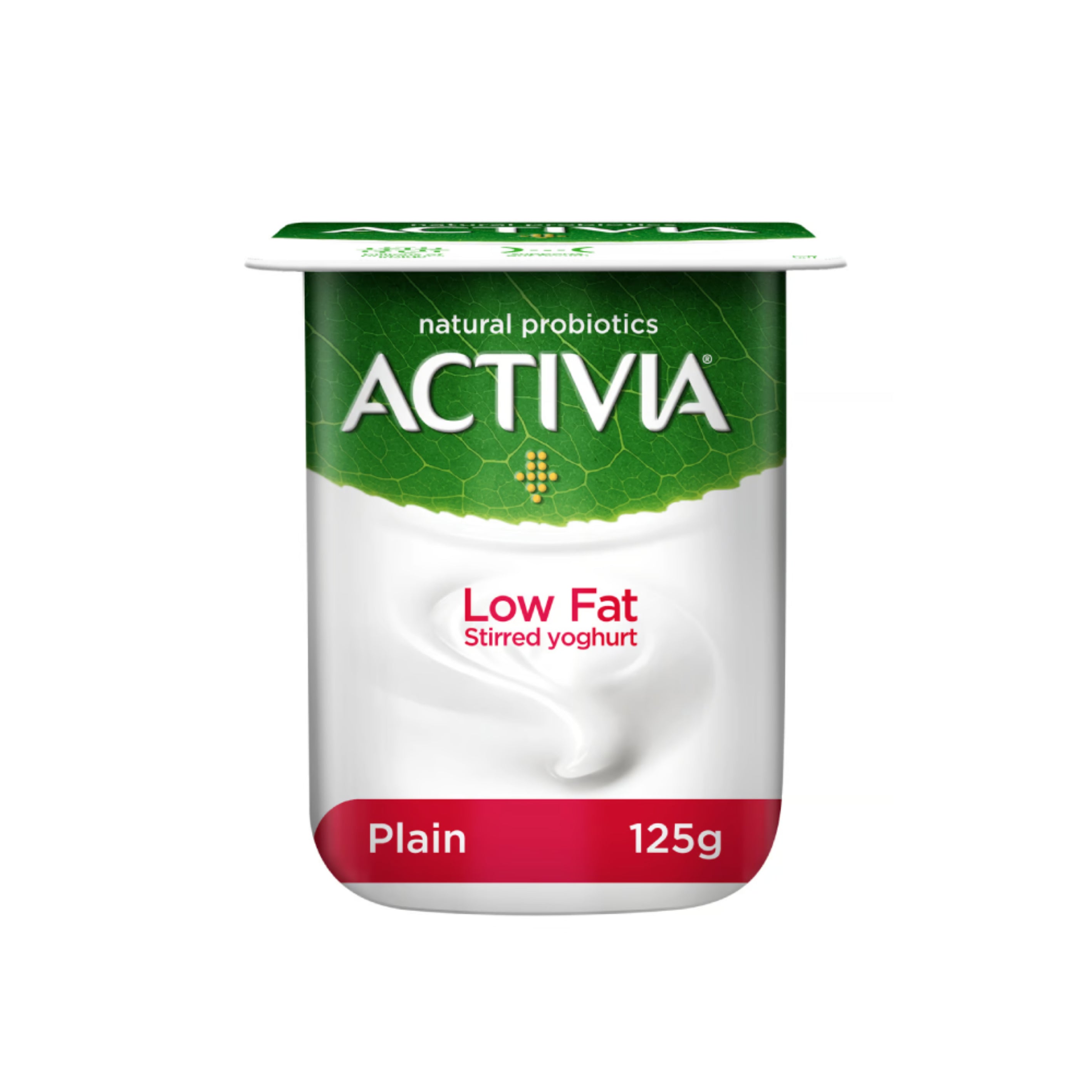 Activia Plain Stirred Yoghurt Low Fat 125gm