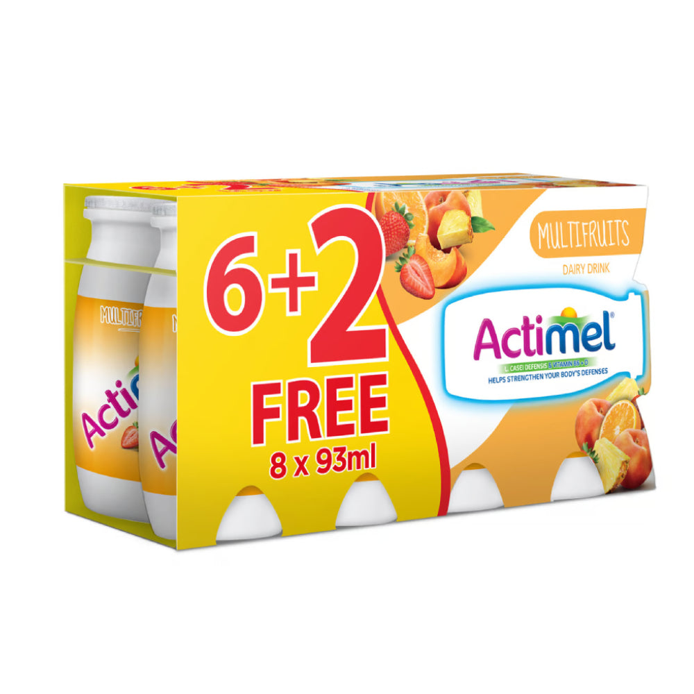 Actimel Multi Fruits Flavoured Drink 93ml 6+2 Free