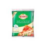 President Natural Shredded Mozzarella & Cheddar Cheese 450g