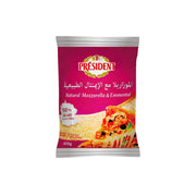 President Natural Shredded Mozzarella & Emmental Cheese 450g