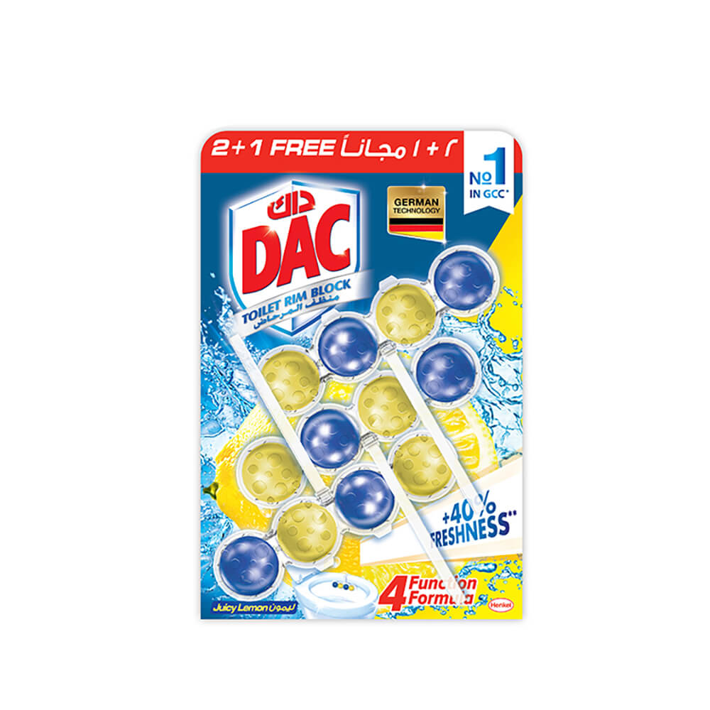 DAC Toilet Rim Block Juicy Lemon 50G 2+1Free
