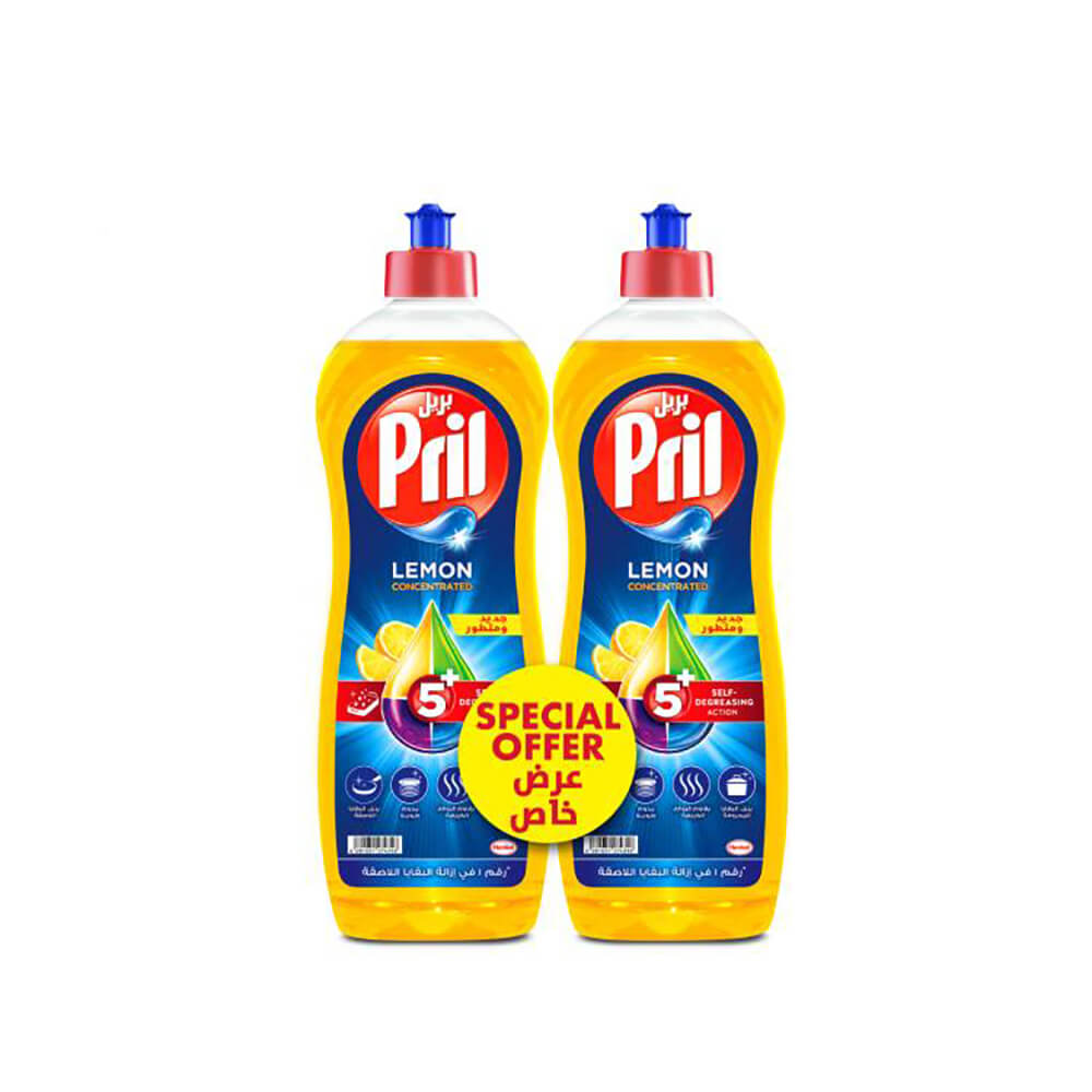 Pril Dishwashing Liquid Lemon 2x950ml