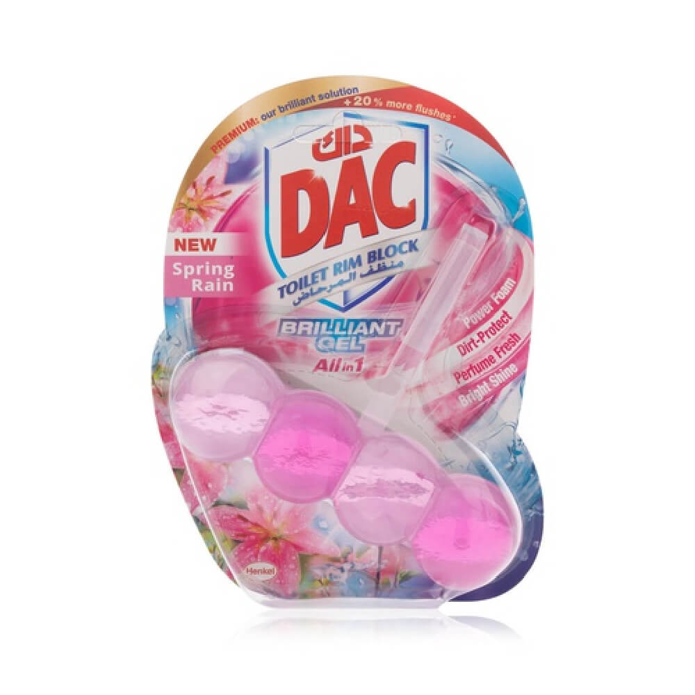 Dac Brilliant Gel Shine Spring Rain Toilet Rim Block 42gm