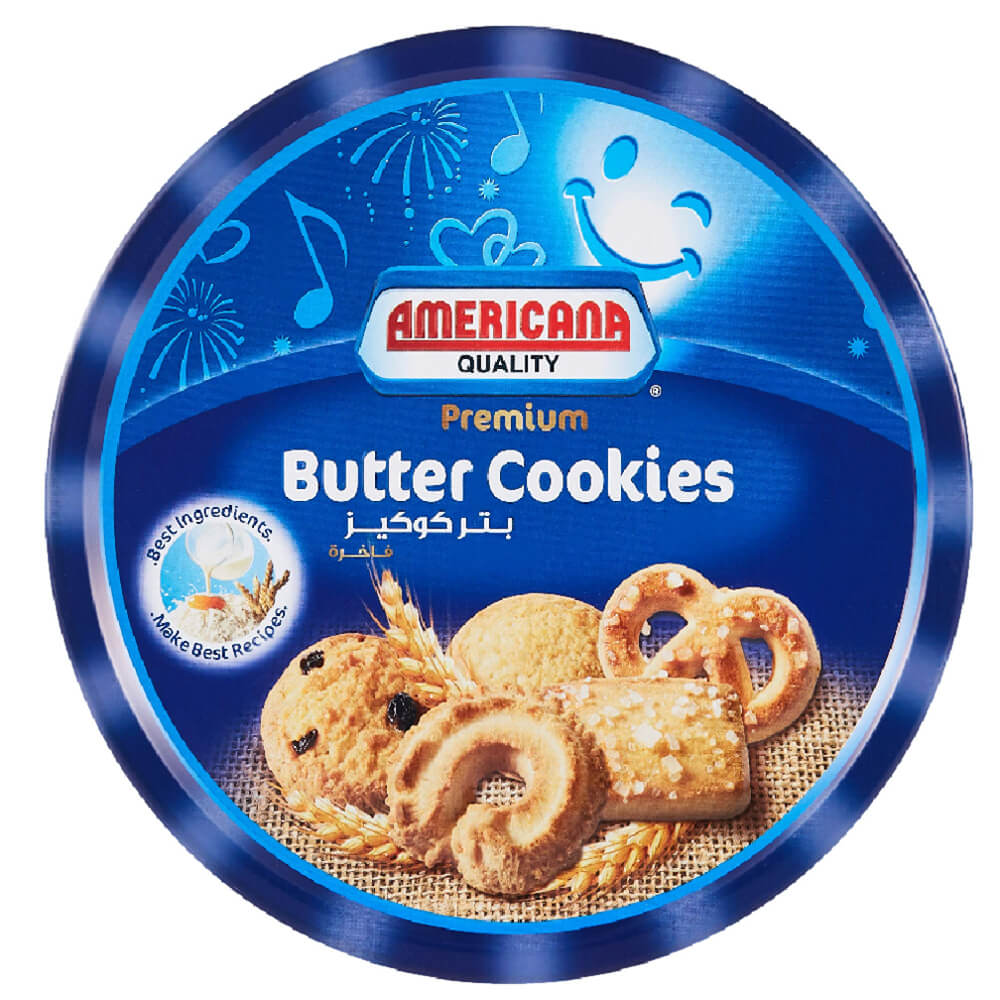 Americana Butter Cookies Tin Blue 908G