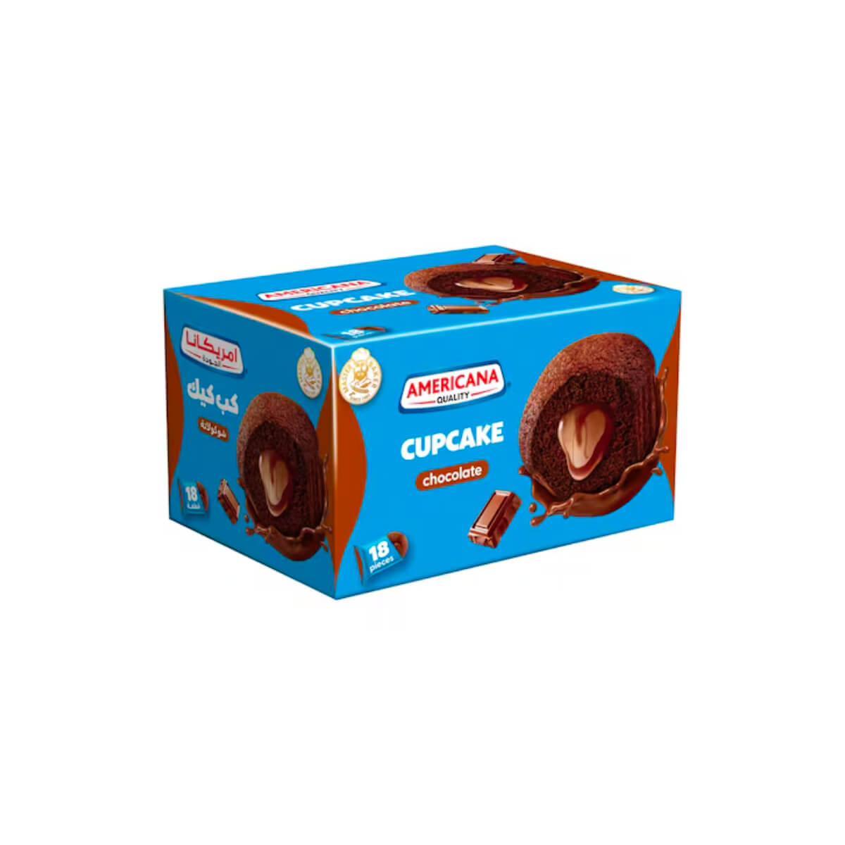 Americana Chocolate Filled Cupcake 18x28g