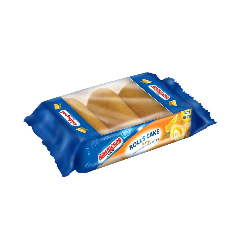 Americana Cakes Mini Roll Orange 120G