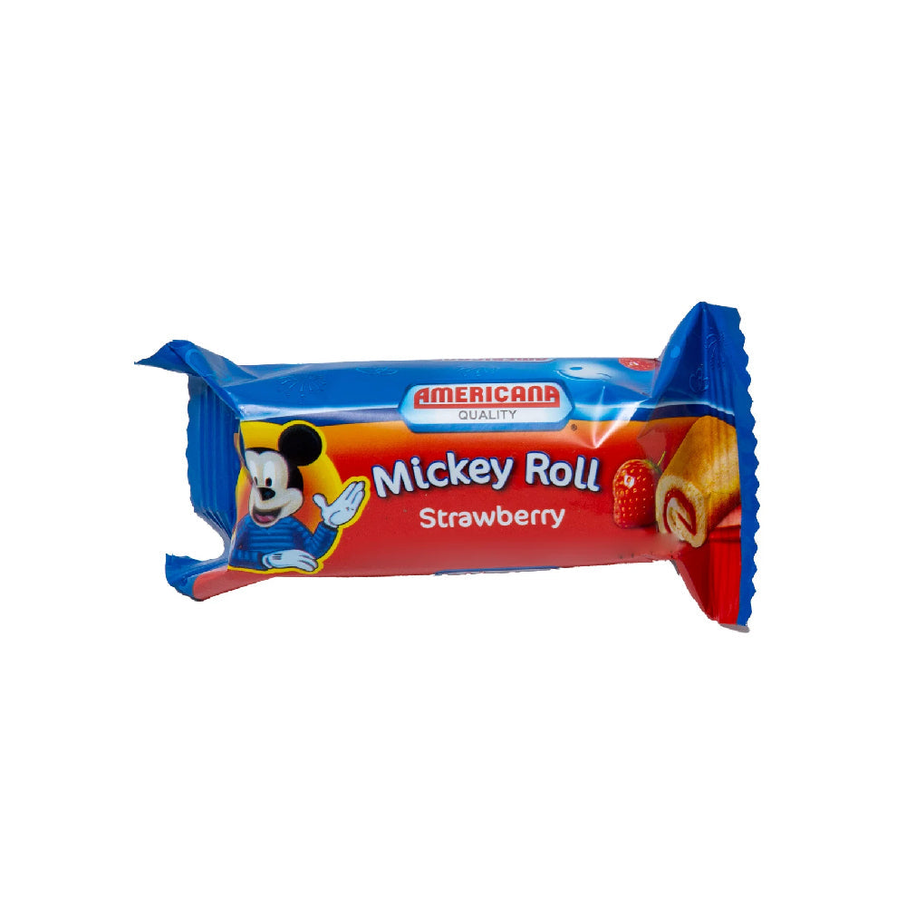 Americana Cakes Micky Rolls Strawberry 25G