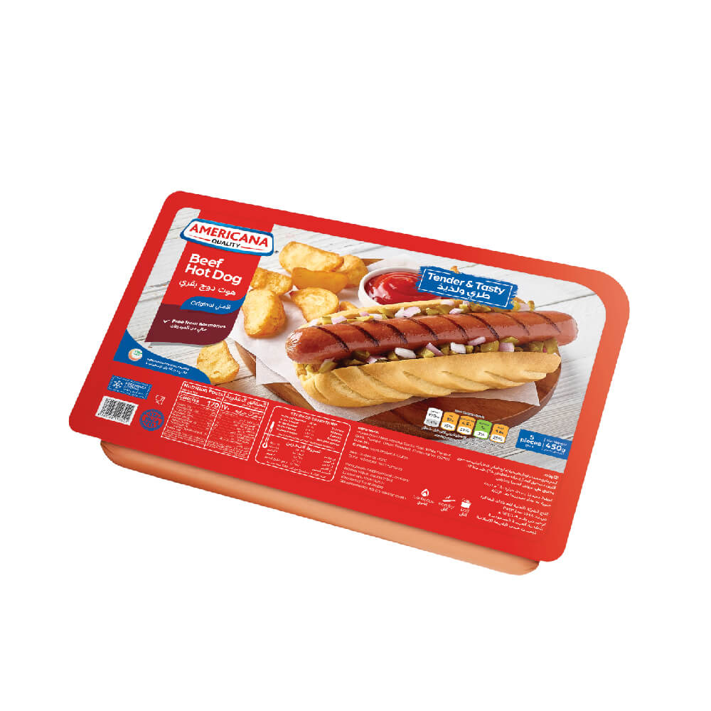 Americana Beef Hot Dog 5'S 450gm