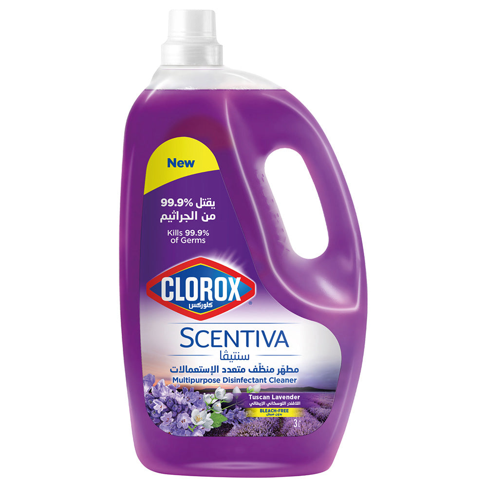 Clorox Scentiva Multipurpose Disinfectant Floor Cleaner Tuscan Lavender 3L