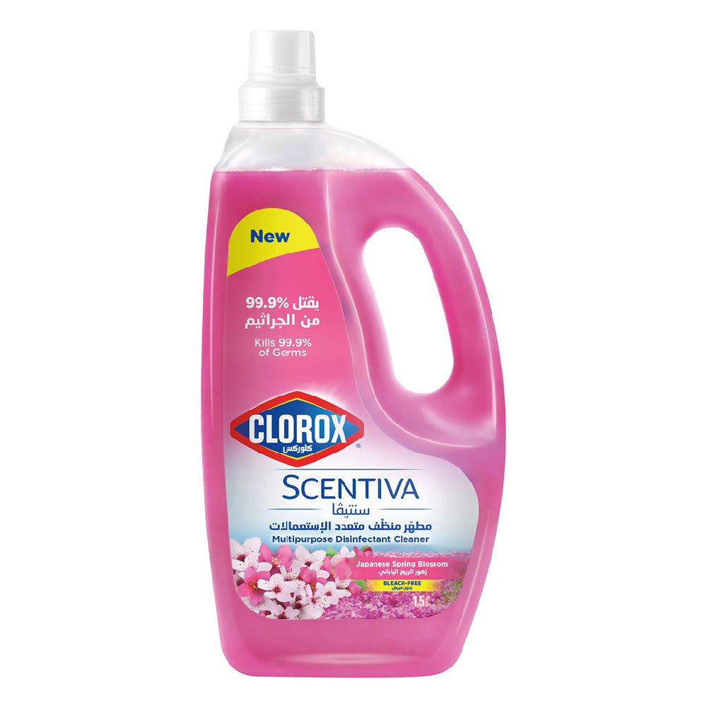 Clorox Scentiva Multipurpose Disinfectant Floor Cleaner Japanese Spring Blossom 1.5L