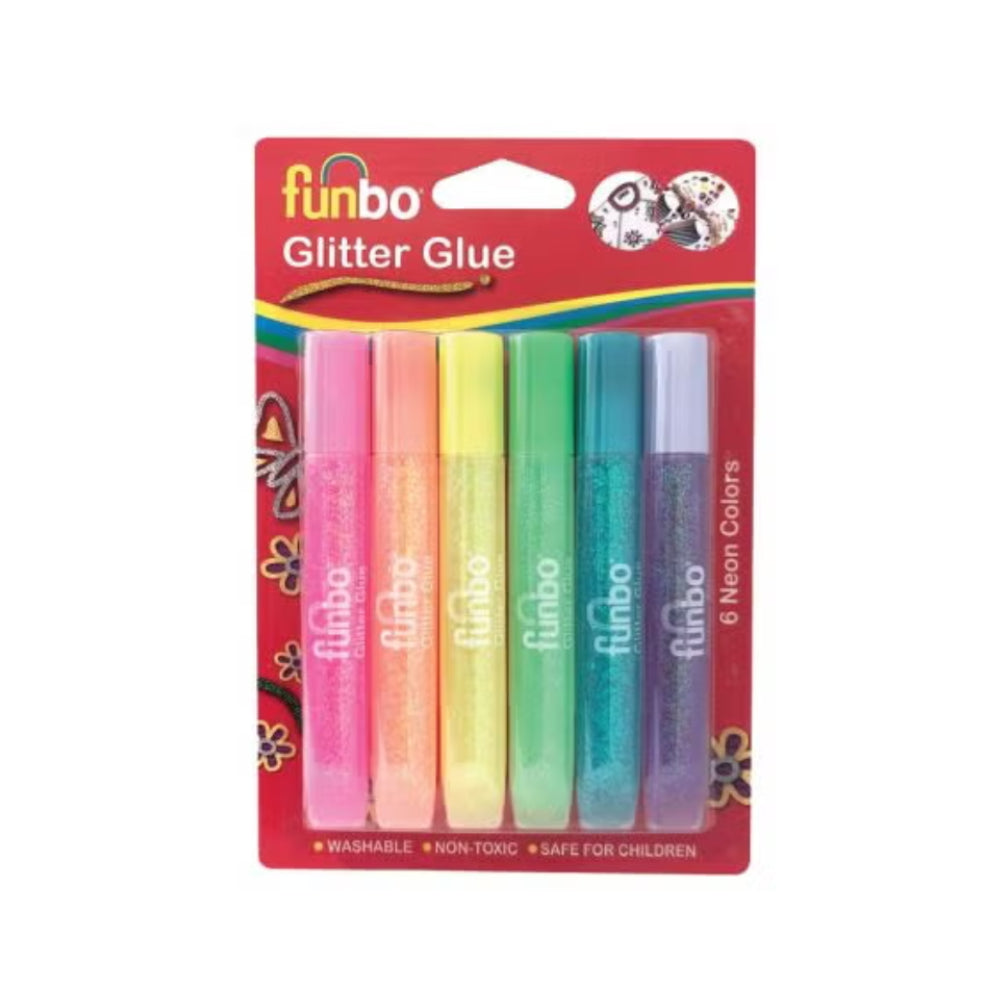 Funbo Glitter Glue Neon Colours 12.5gm