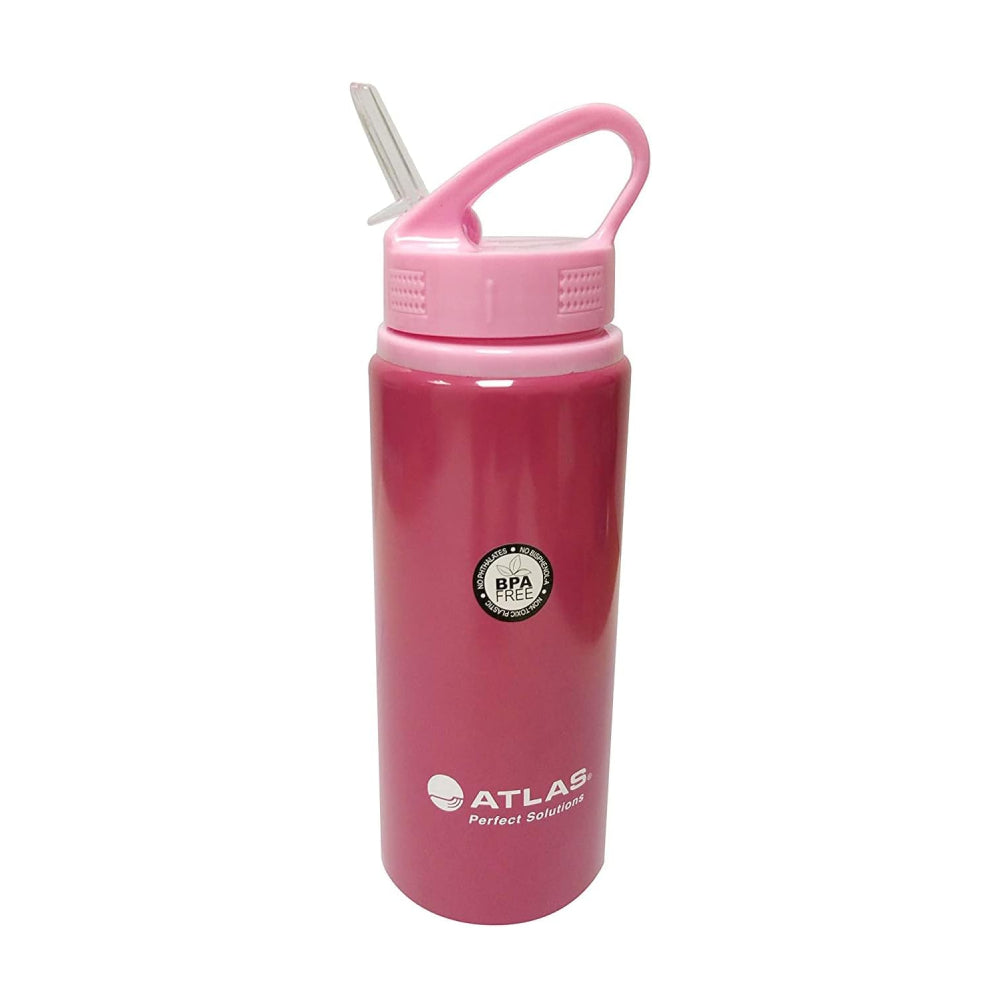 Atlas Aluminium Sipper Water Bottle Pink 600ml