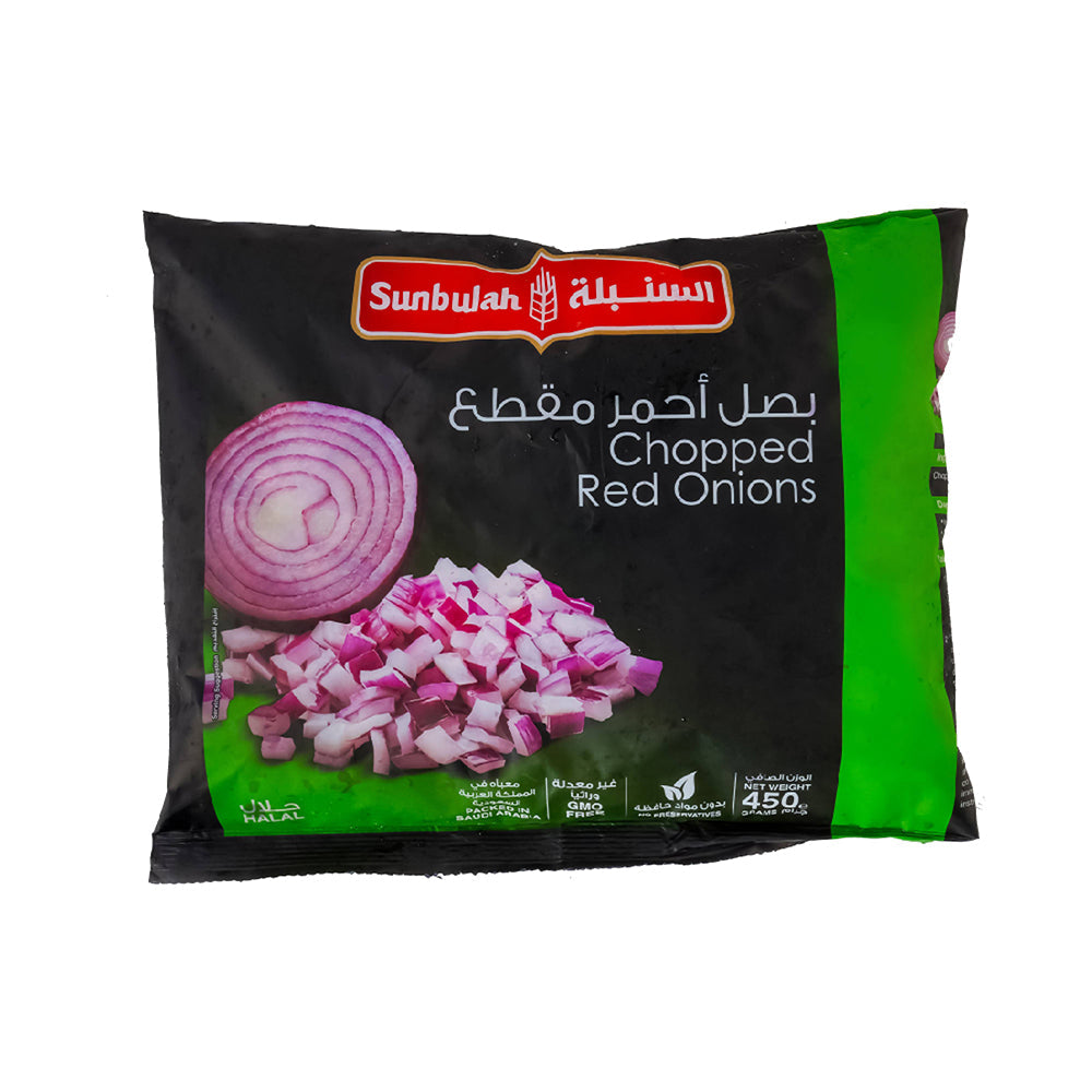 Sunbulah Chopped Red Onions 450Gm