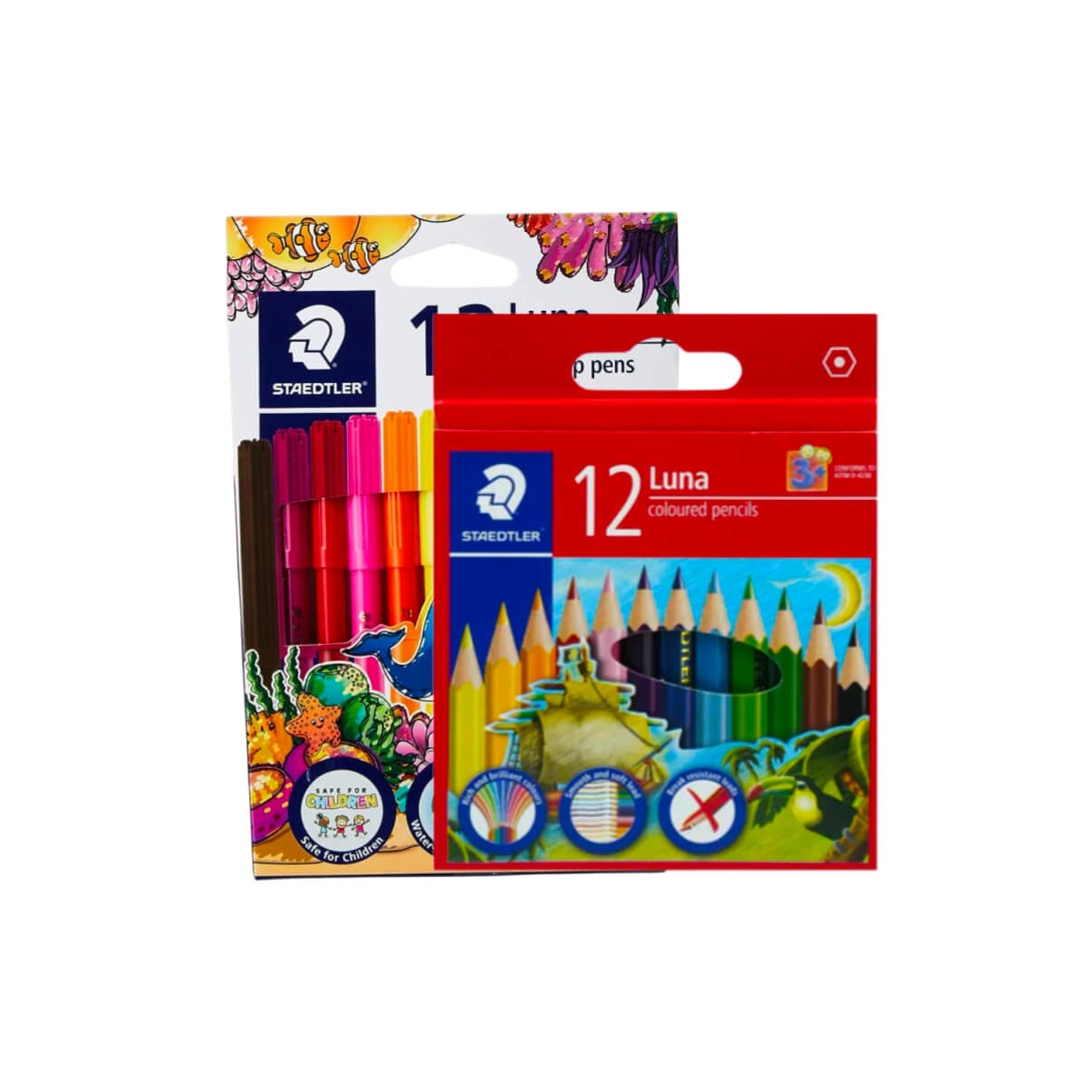 Staedtler Luna Colour Pencil 12 + Fiber Tip Pen Coloured Pencils 12