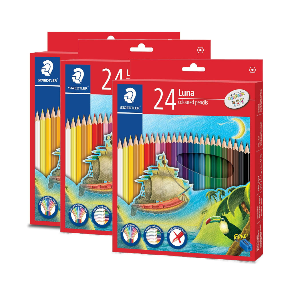 Staedtler Luna Colouring Pencils 24 Colours 3 Pack