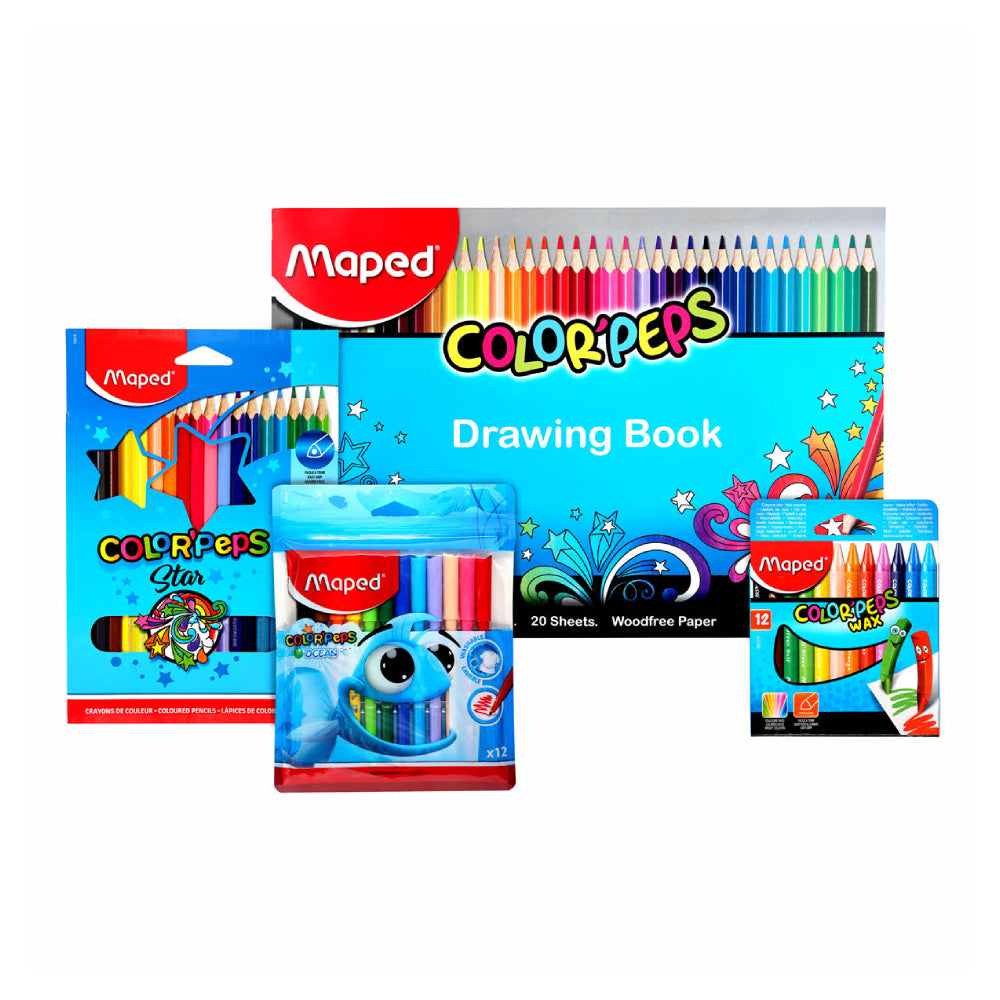 Maped Back To School Colouring Kit + Drawing Book