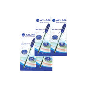 Atlas 0.7mm Fine Ball Pen Blue Ink 4x10