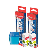 Maped Black Peps 2HB 2 Pencil Box +  Sharpener + 2 Eraser