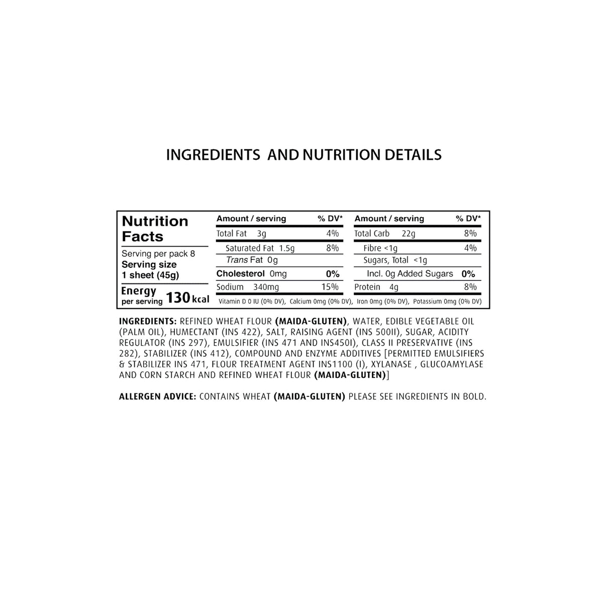 Switz Original Tortilla Wraps 360g