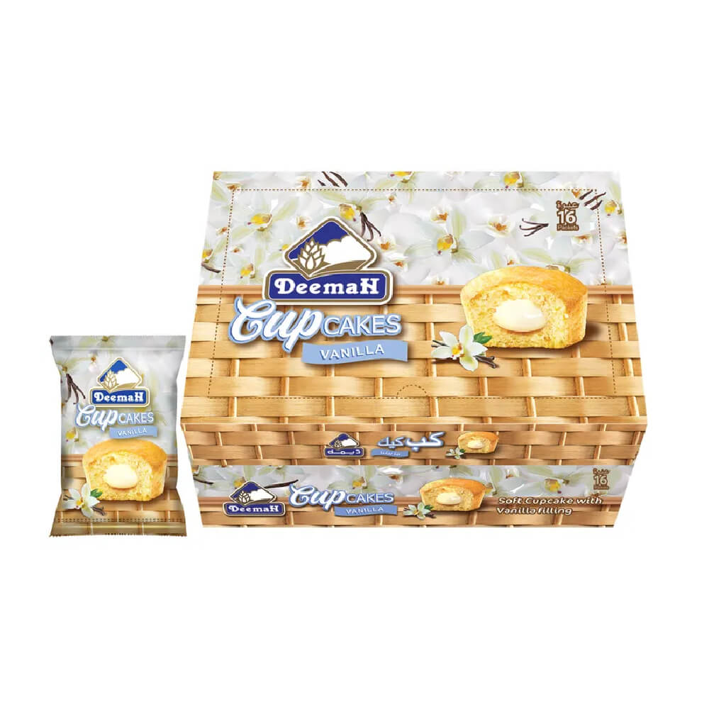 Deemah Cup Cake Vanilla Cream Pack Of 16